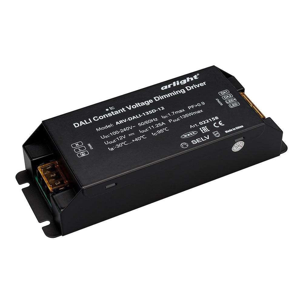 Arlight 022158 Блок питания ARV-DALI-135D-12 (12V, 11,25A, 135W, DALI, PFC) Arlight 022158 Блок питания ARV-DALI-135D-12 (12V, 11,25A, 135W, DALI, PFC)