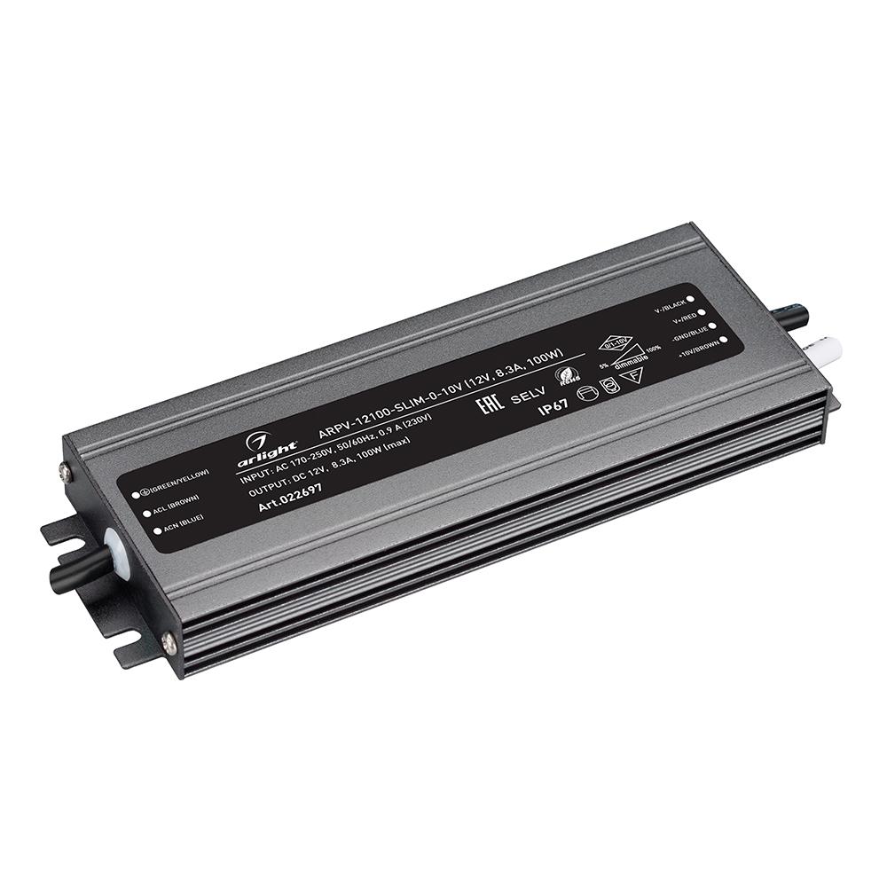 Arlight 022697 Блок питания ARPV-12100-SLIM-0-10V (12V, 8.3A, 100W)