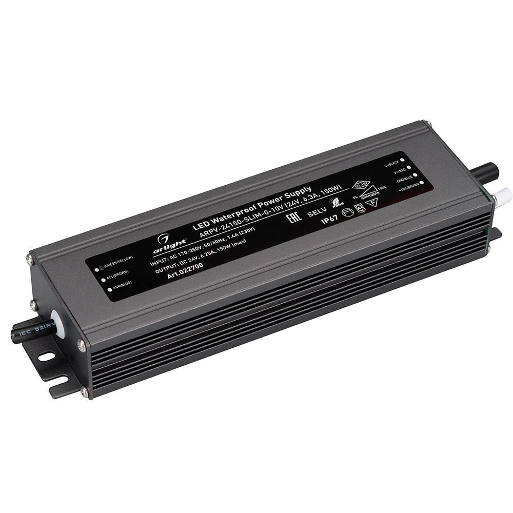 Arlight 022700 Блок питания ARPV-24150-SLIM-0-10V (24V, 6.3A, 150W) Arlight 022700 Блок питания ARPV-24150-SLIM-0-10V (24V, 6.3A, 150W)