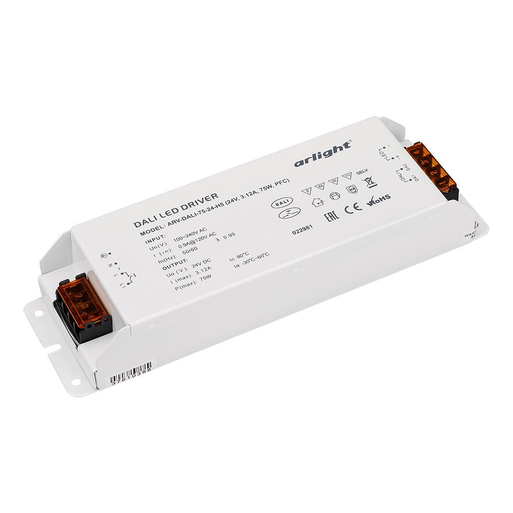 Arlight 022981 Блок питания ARV-DALI-75-24-H5 (24V, 3.12A, 75W, PFC) Arlight 022981 Блок питания ARV-DALI-75-24-H5 (24V, 3.12A, 75W, PFC)