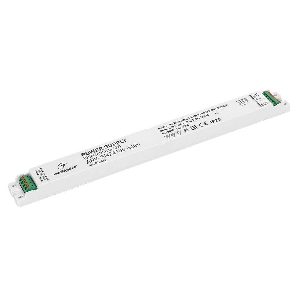Arlight 023836 Блок питания ARV-SN24100-Slim (24V, 4.17A, 100W, 0-10V, PFC) Arlight 023836 Блок питания ARV-SN24100-Slim (24V, 4.17A, 100W, 0-10V, PFC)