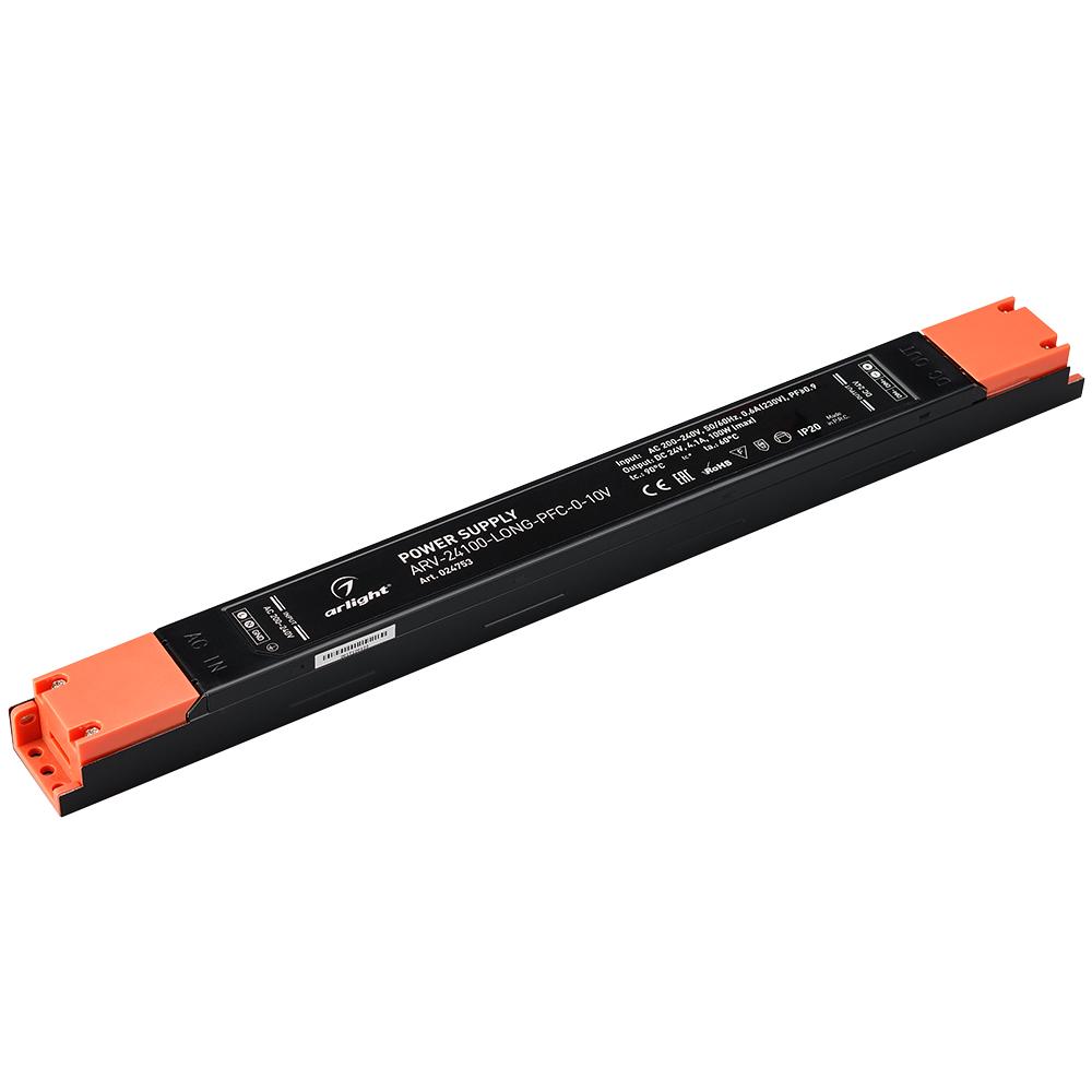 Arlight 024753 Блок питания ARV-24100-LONG-PFC-0-10V (24V, 4.1A, 100W) Arlight 024753 Блок питания ARV-24100-LONG-PFC-0-10V (24V, 4.1A, 100W)