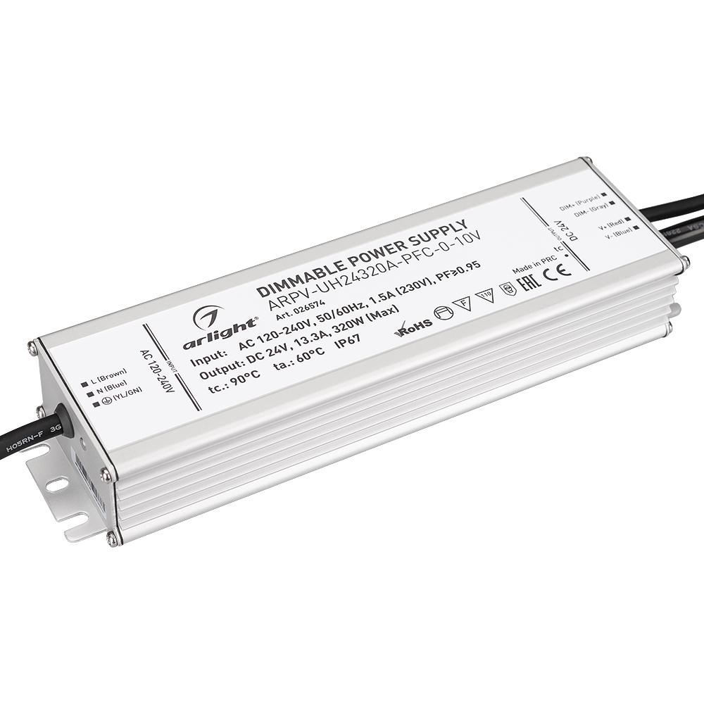 Arlight 026574 Блок питания ARPV-UH24320A-PFC-0-10V (24V, 13.3A, 320W) Arlight 026574 Блок питания ARPV-UH24320A-PFC-0-10V (24V, 13.3A, 320W)