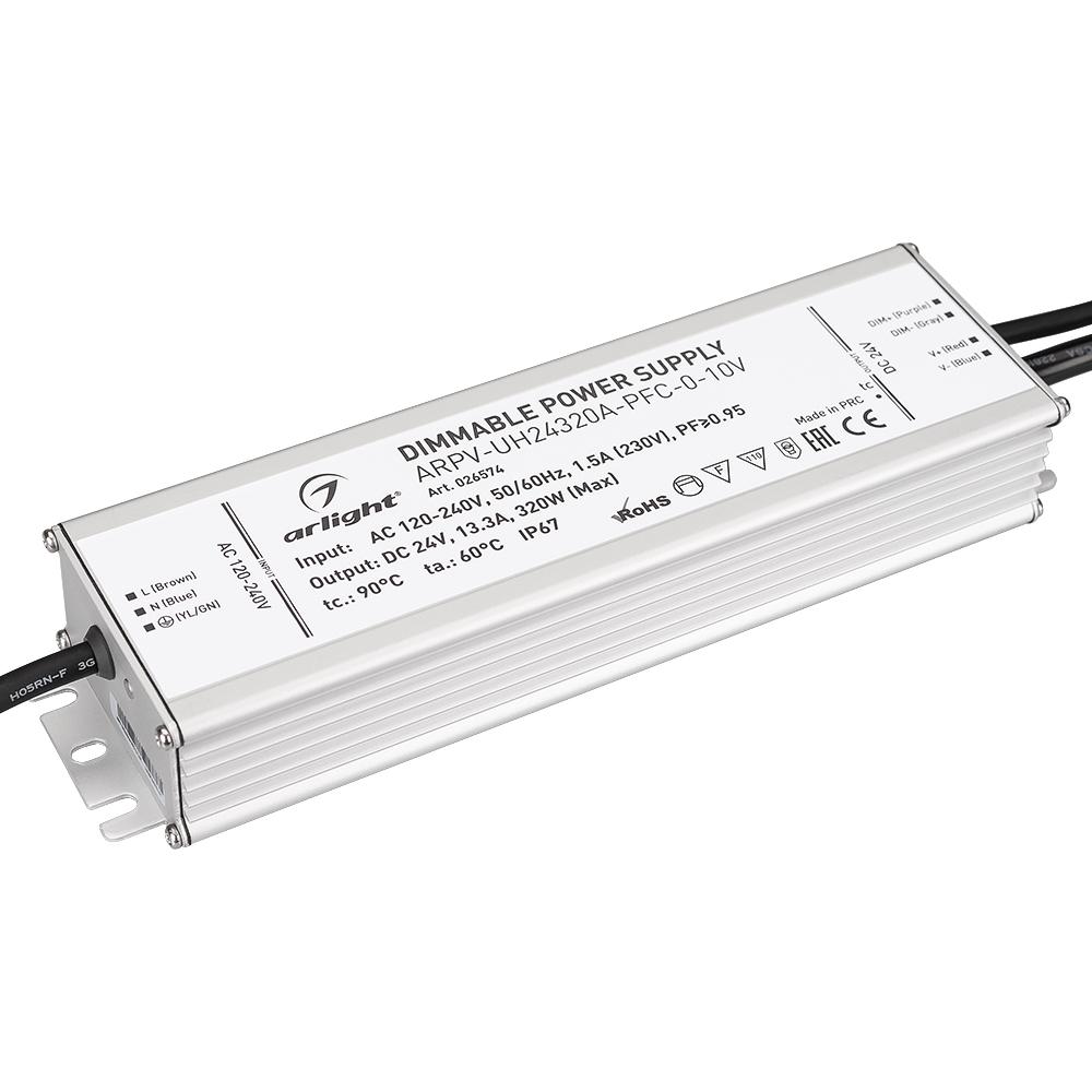 Arlight 026574 Блок питания ARPV-UH24320A-PFC-0-10V (24V, 13.3A, 320W)