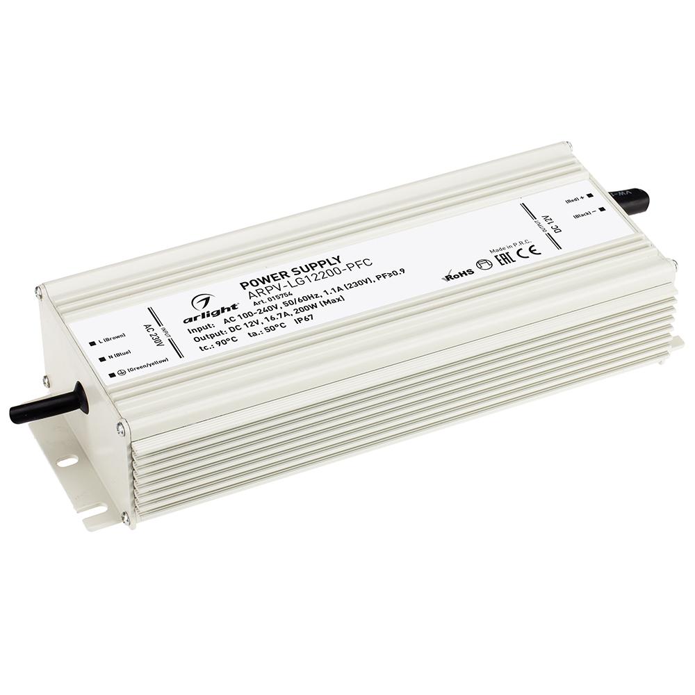 Arlight 015754 Блок питания ARPV-LG12200-PFC (12V, 16.7A, 200W) Arlight 015754 Блок питания ARPV-LG12200-PFC (12V, 16.7A, 200W)