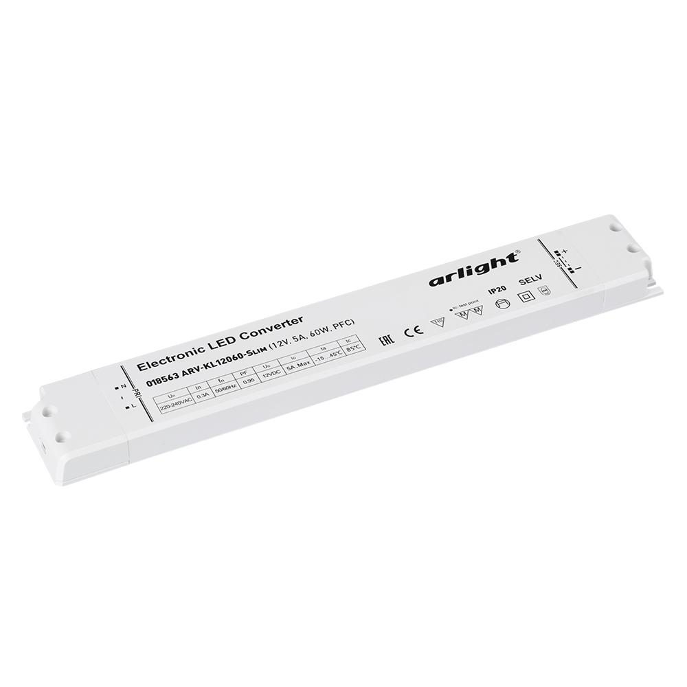 Arlight 018563 Блок питания ARV-KL12060-Slim (12V, 5A, 60W, PFC) Arlight 018563 Блок питания ARV-KL12060-Slim (12V, 5A, 60W, PFC)