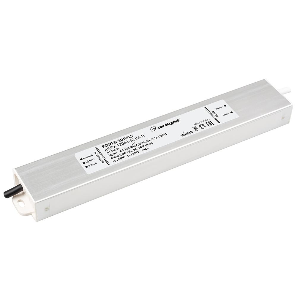 Arlight 022192 Блок питания ARPV-12060-SLIM-B (12V, 5.0A, 60W)