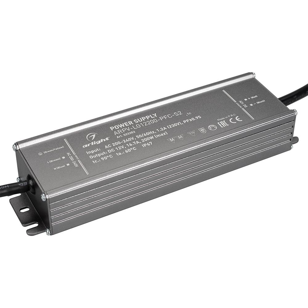 Arlight 023353 Блок питания ARPV-LG12200-PFC-S2 (12V, 16.7A, 200W) Arlight 023353 Блок питания ARPV-LG12200-PFC-S2 (12V, 16.7A, 200W)