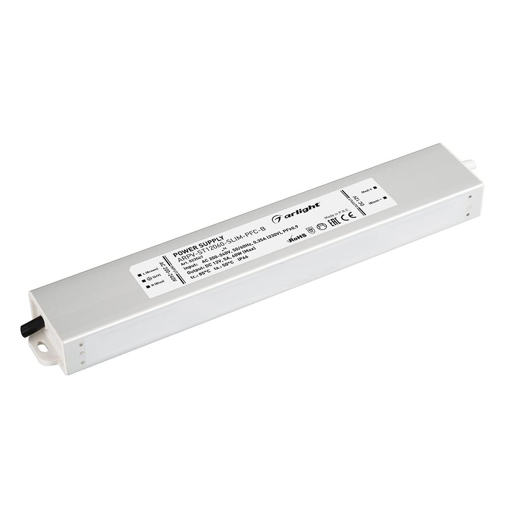 Arlight 023547 Блок питания ARPV-ST12060-SLIM-PFC-B (12V, 5.0A, 60W) Arlight 023547 Блок питания ARPV-ST12060-SLIM-PFC-B (12V, 5.0A, 60W)