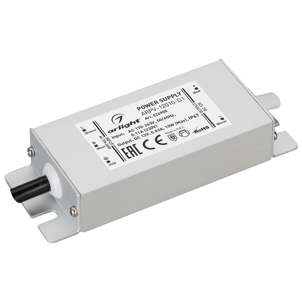 Arlight 026908 Блок питания ARPV-12010-D1 (12V, 0.83A, 10W) Arlight 026908 Блок питания ARPV-12010-D1 (12V, 0.83A, 10W)