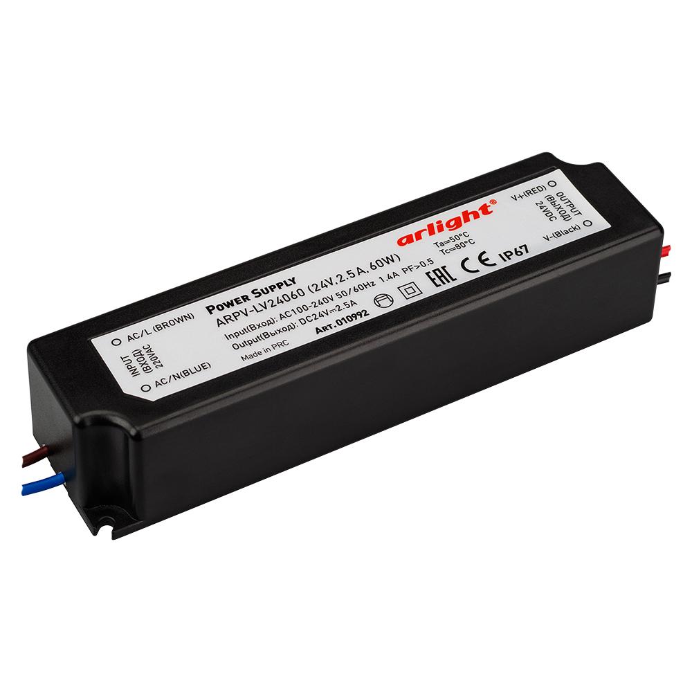 Arlight 010992 Блок питания ARPV-LV24060 (24V, 2.5A, 60W) Arlight 010992 Блок питания ARPV-LV24060 (24V, 2.5A, 60W)