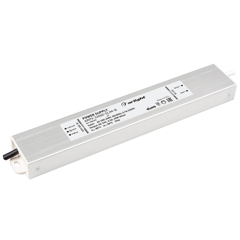Arlight 022193 Блок питания ARPV-24060-SLIM-B (24V, 2.5A, 60W) Arlight 022193 Блок питания ARPV-24060-SLIM-B (24V, 2.5A, 60W)