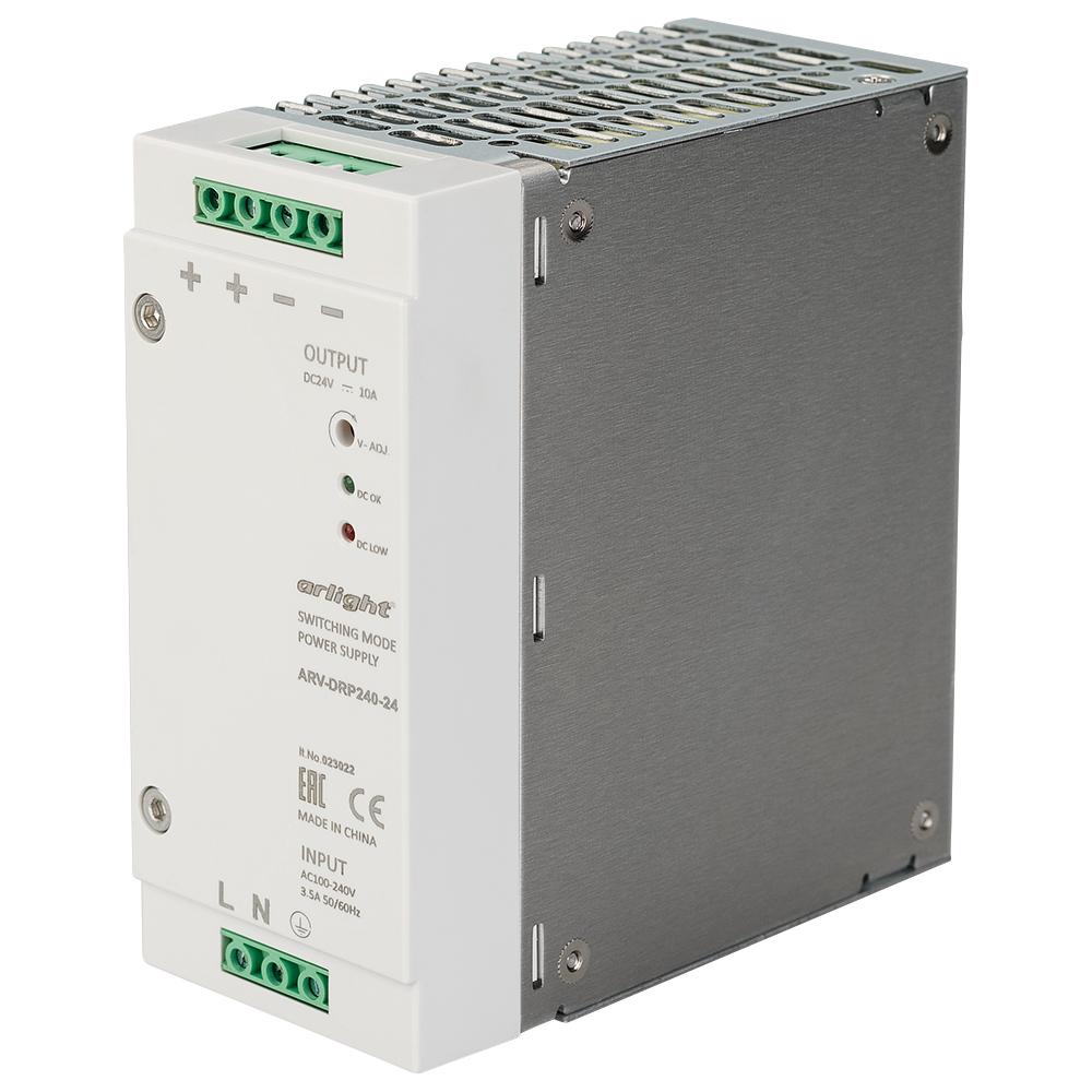 Arlight 023022 Блок питания ARV-DRP240-24 (24V, 10A, 240W, PFC) Arlight 023022 Блок питания ARV-DRP240-24 (24V, 10A, 240W, PFC)
