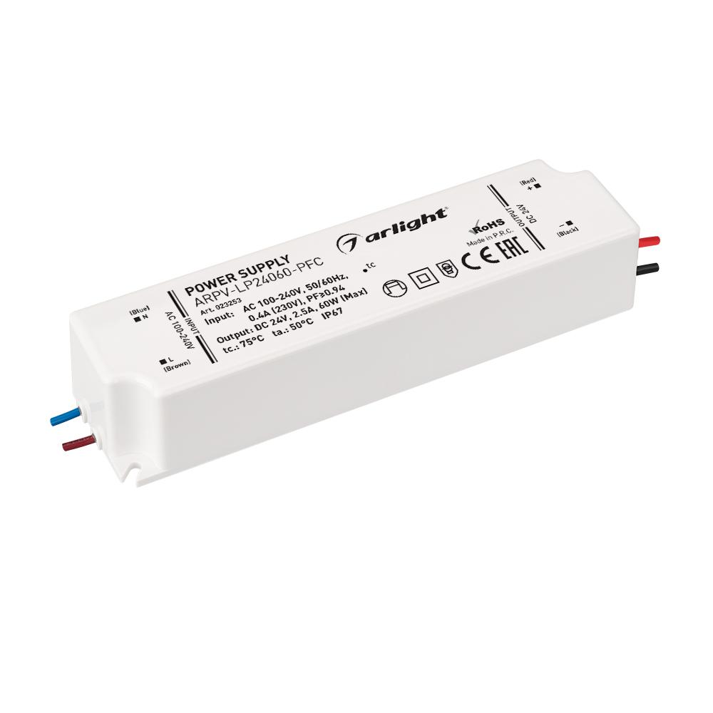 Arlight 023253 Блок питания ARPV-LP24060-PFC (24V, 2.5A, 60W) Arlight 023253 Блок питания ARPV-LP24060-PFC (24V, 2.5A, 60W)