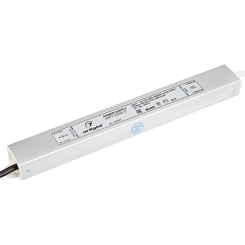 Arlight 025027 Блок питания ARPV-24060-D (24V, 2.5A, 60W) Arlight 025027 Блок питания ARPV-24060-D (24V, 2.5A, 60W)