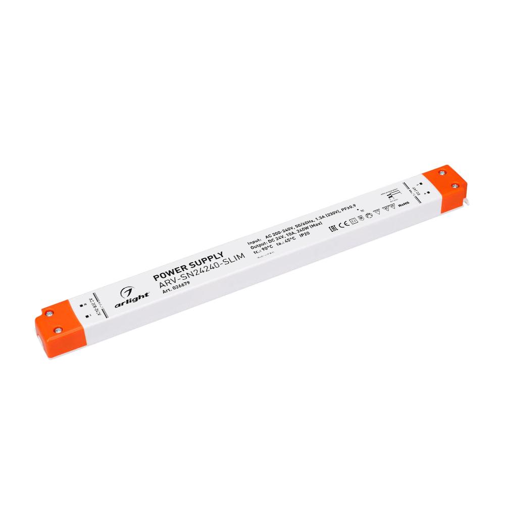 Arlight 026679 Блок питания ARV-SN24240-SLIM (24V, 10A, 240W, PFC) Arlight 026679 Блок питания ARV-SN24240-SLIM (24V, 10A, 240W, PFC)