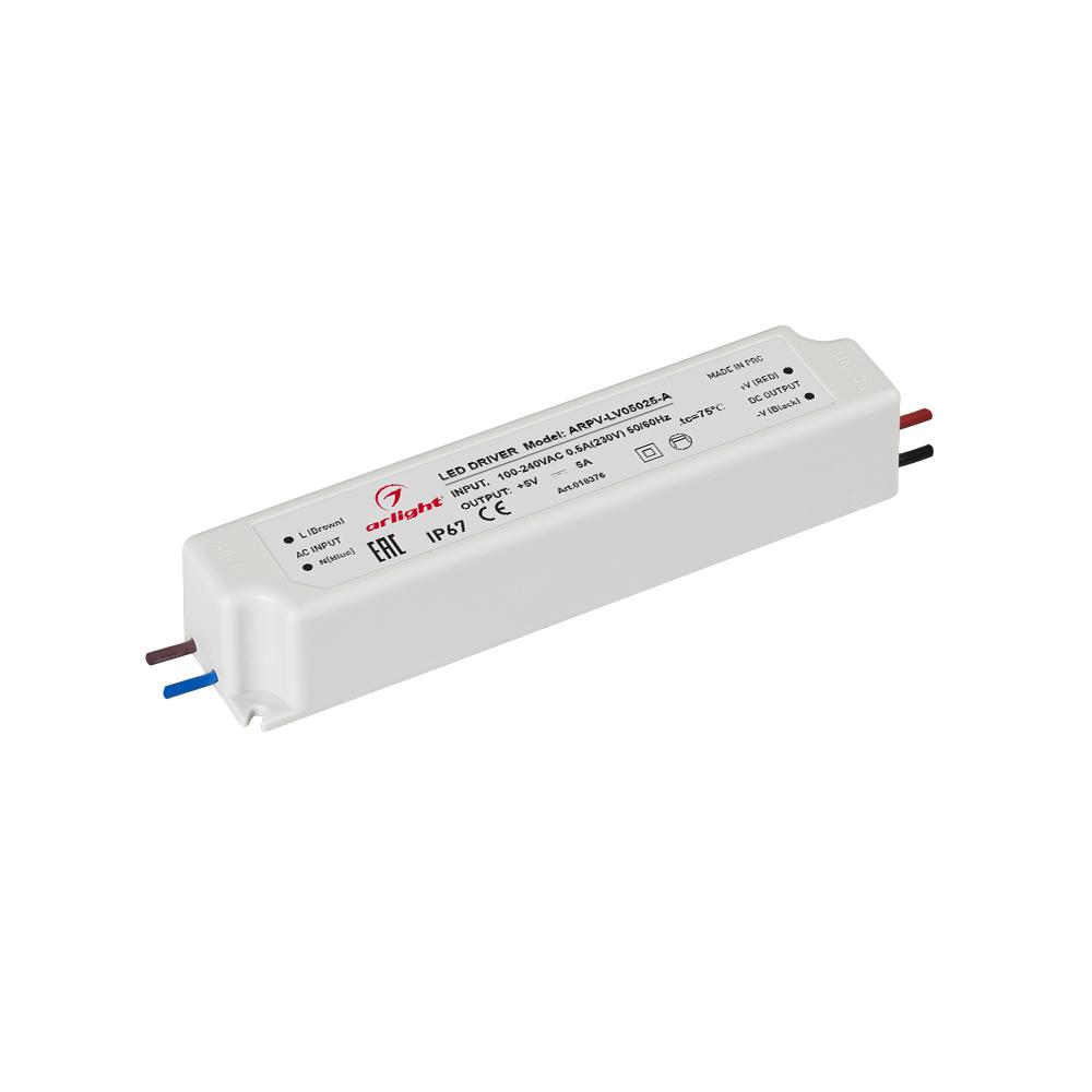 Arlight 018376 Блок питания ARPV-LV05025-A (5V, 5.0A, 25W)