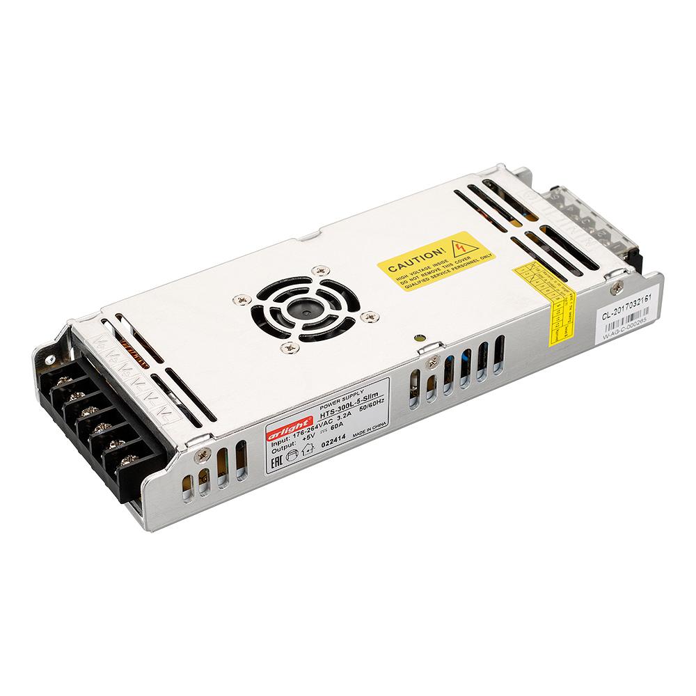 Arlight 022414 Блок питания HTS-300L-5-Slim (5V, 60A, 300W) Arlight 022414 Блок питания HTS-300L-5-Slim (5V, 60A, 300W)