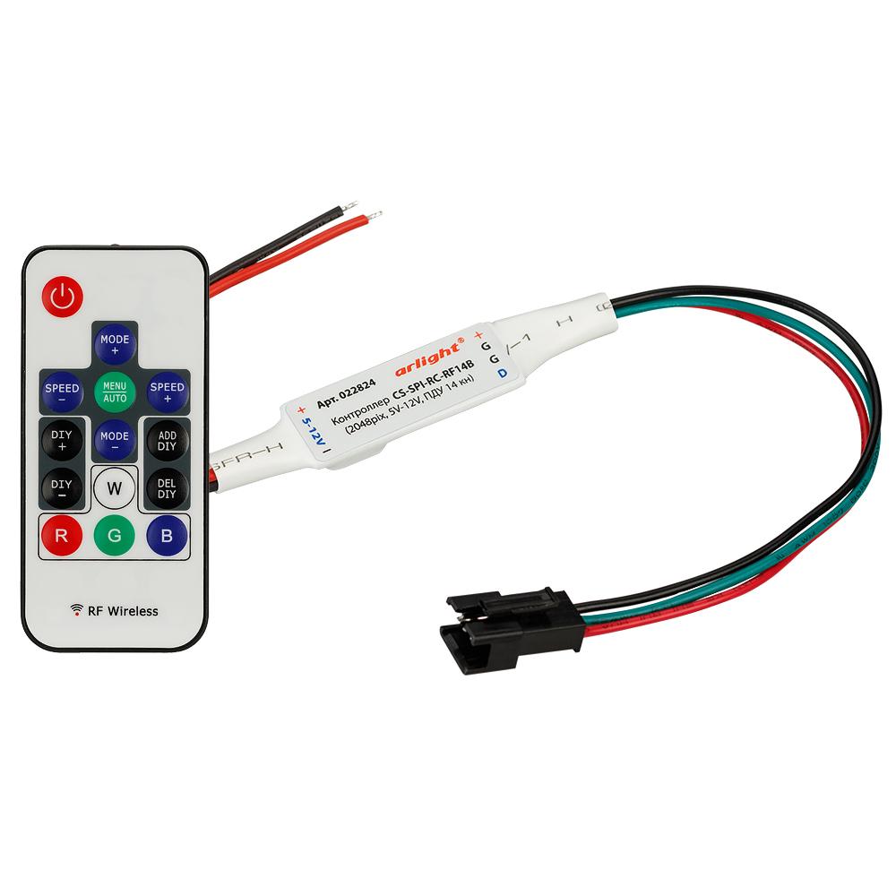 Arlight 022824 Контроллер CS-SPI-RC-RF14B (2048pix, 5-12V, ПДУ 14 кн) Arlight 022824 Контроллер CS-SPI-RC-RF14B (2048pix, 5-12V, ПДУ 14 кн)