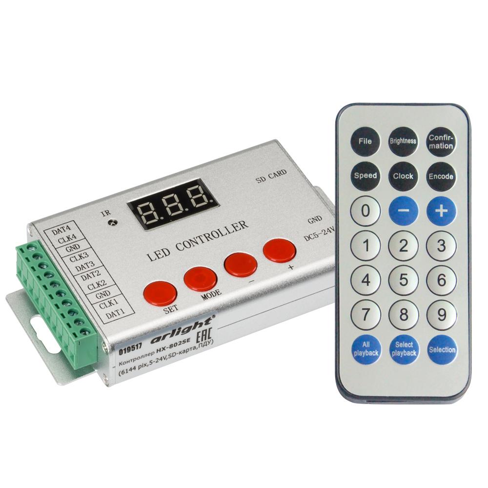 Arlight 022992 Контроллер HX-802SE-2 (6144 pix, 5-24V, SD-карта, ПДУ) Arlight 022992 Контроллер HX-802SE-2 (6144 pix, 5-24V, SD-карта, ПДУ)