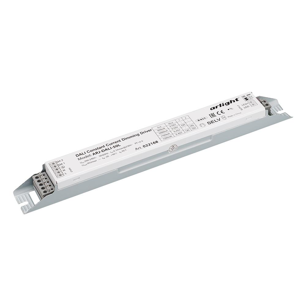 Arlight 022168 Блок питания ARJ-DALI-50L (50W, 900/1000/1100/1200mA, DALI, PFC) Arlight 022168 Блок питания ARJ-DALI-50L (50W, 900/1000/1100/1200mA, DALI, PFC)