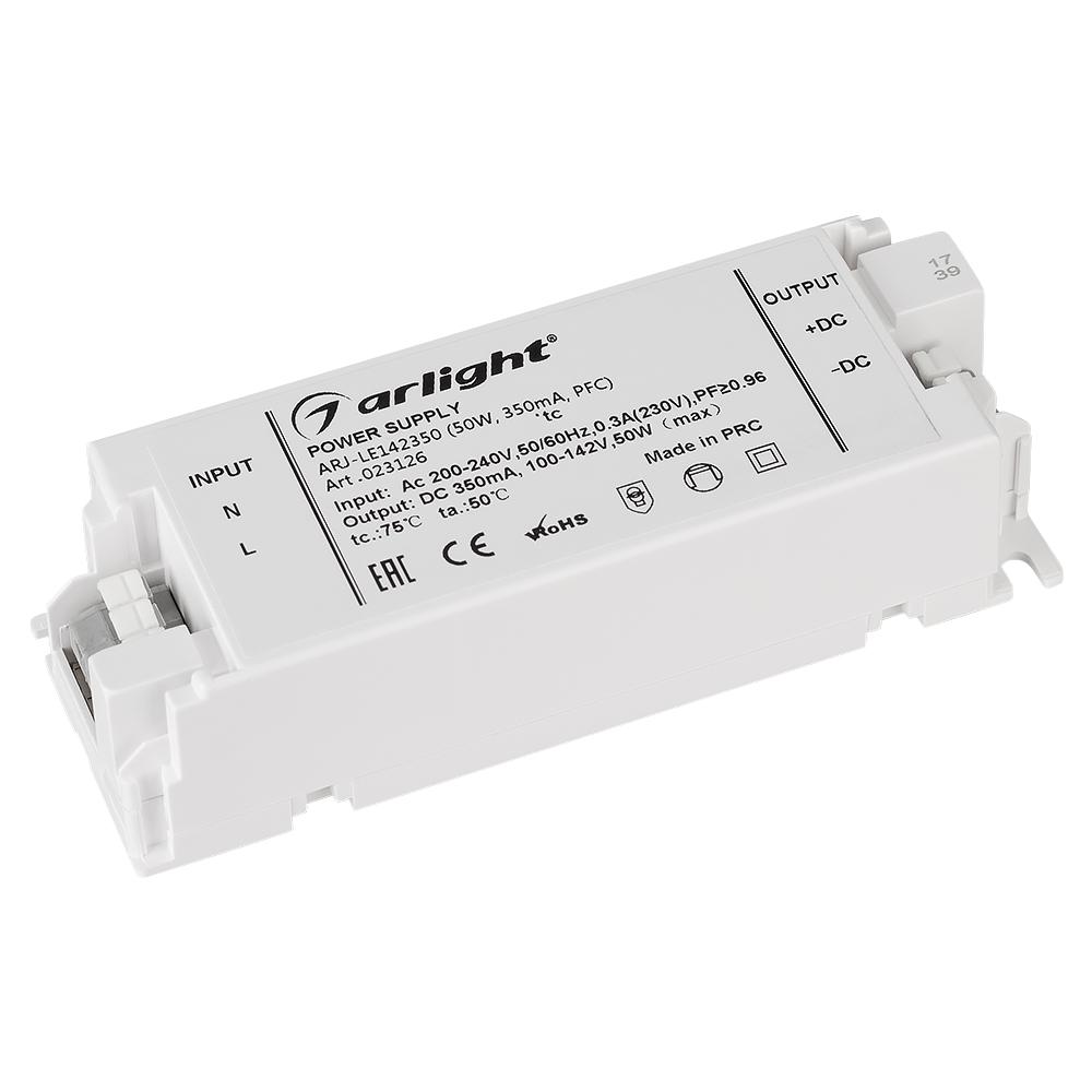 Arlight 023126 Блок питания ARJ-LE142350 (50W, 350mA, PFC) Arlight 023126 Блок питания ARJ-LE142350 (50W, 350mA, PFC)