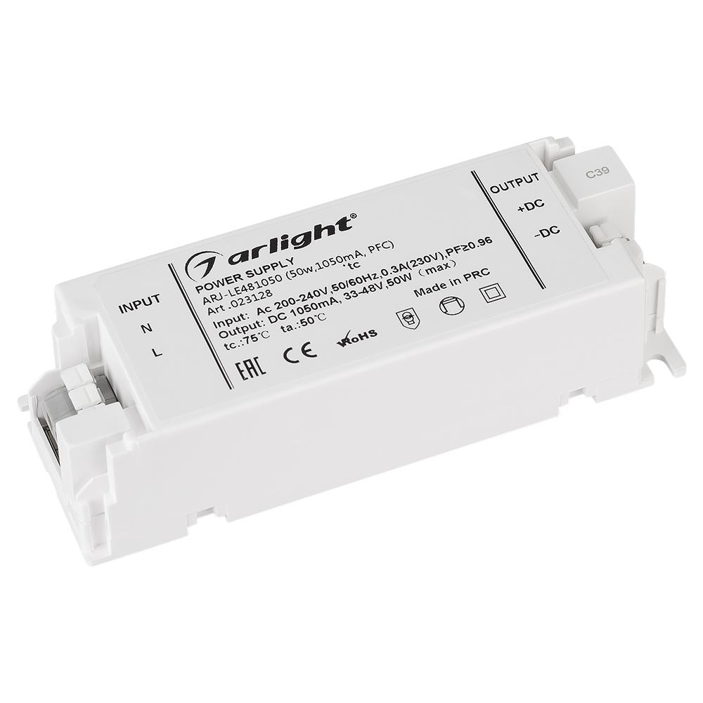Arlight 023128 Блок питания ARJ-LE481050 (50W, 1050mA, PFC) Arlight 023128 Блок питания ARJ-LE481050 (50W, 1050mA, PFC)