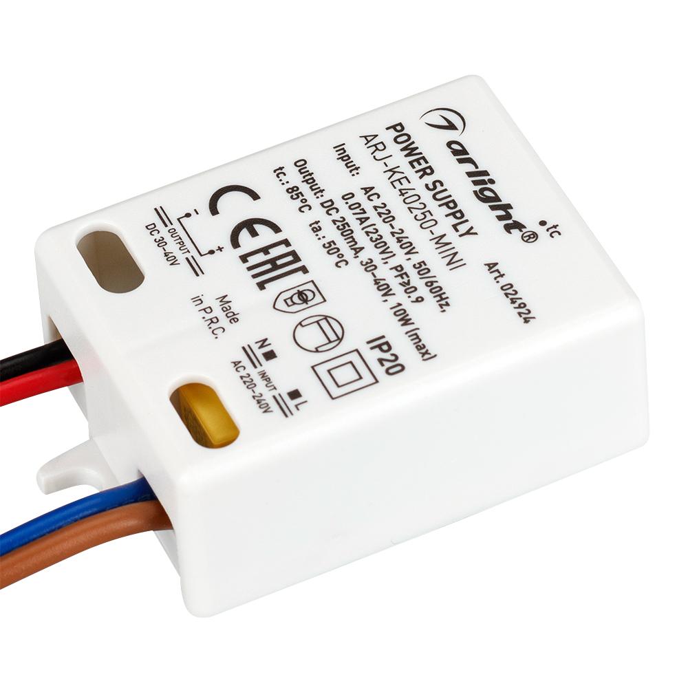 Arlight 024924 Блок питания ARJ-KE40250-MINI (10W, 250mA, PFC) Arlight 024924 Блок питания ARJ-KE40250-MINI (10W, 250mA, PFC)