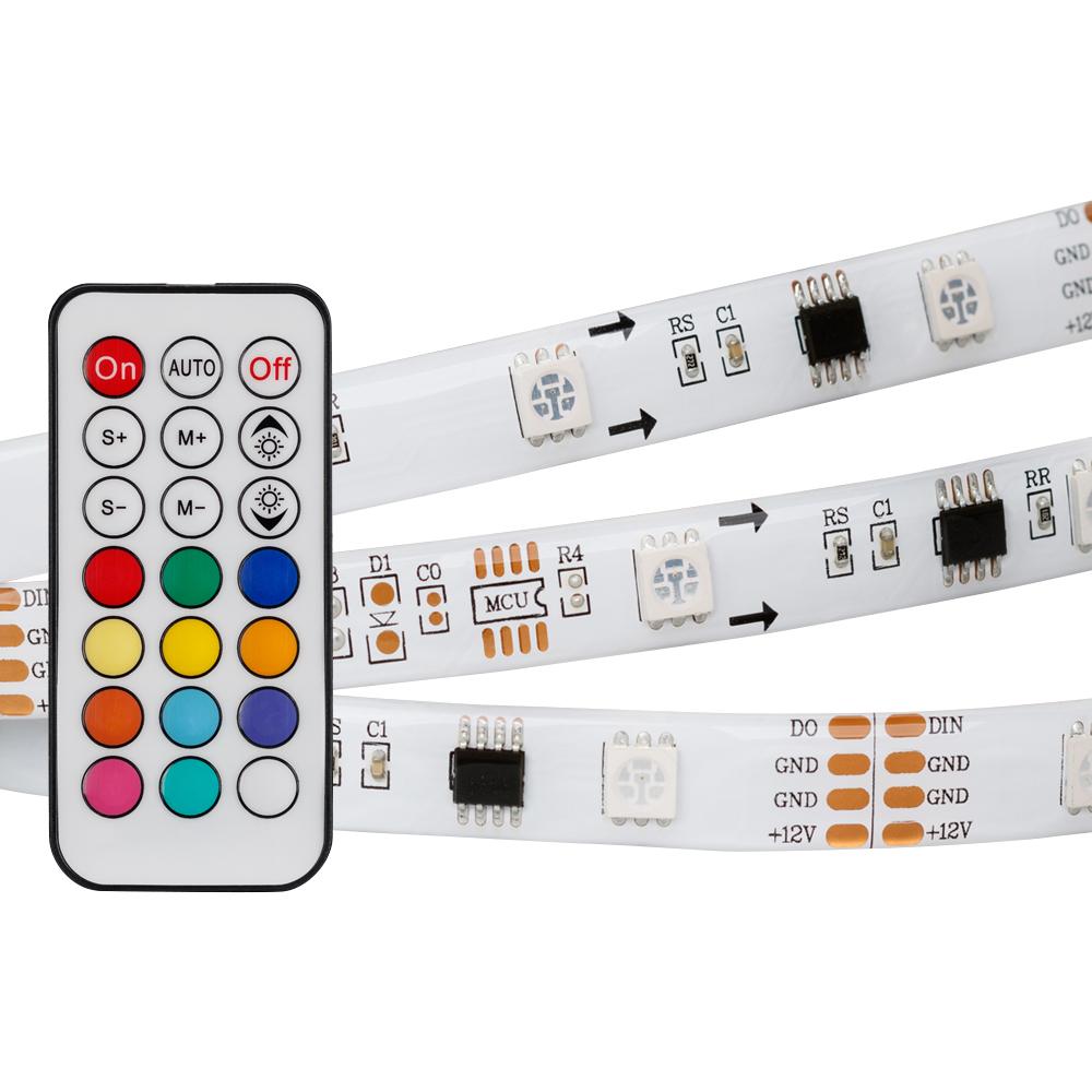 Arlight 021213 Лента SPI-5000SE-IR21B 12V RGB (5060,150 LED x3,1804, ПДУ)