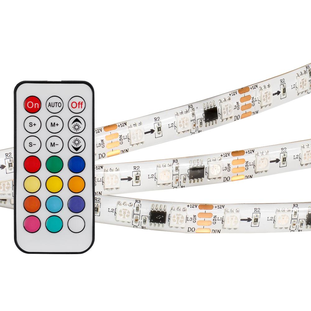 Arlight 024145 Лента SPI-5000SE-IR21B 12V RGB (5060,300 LED x3,1804, ПДУ)