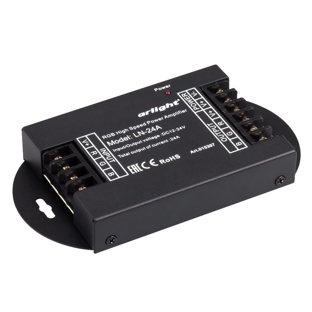 Arlight 015307 RGB-усилитель LN-24A (12-24V, 288-576W) Arlight 015307 RGB-усилитель LN-24A (12-24V, 288-576W)