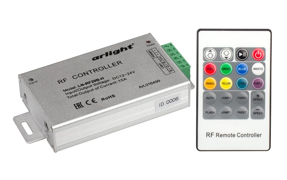 Arlight 016499 Контроллер LN-RF20B-H (12-24V,180-360W, ПДУ 20кн) Arlight 016499 Контроллер LN-RF20B-H (12-24V,180-360W, ПДУ 20кн)