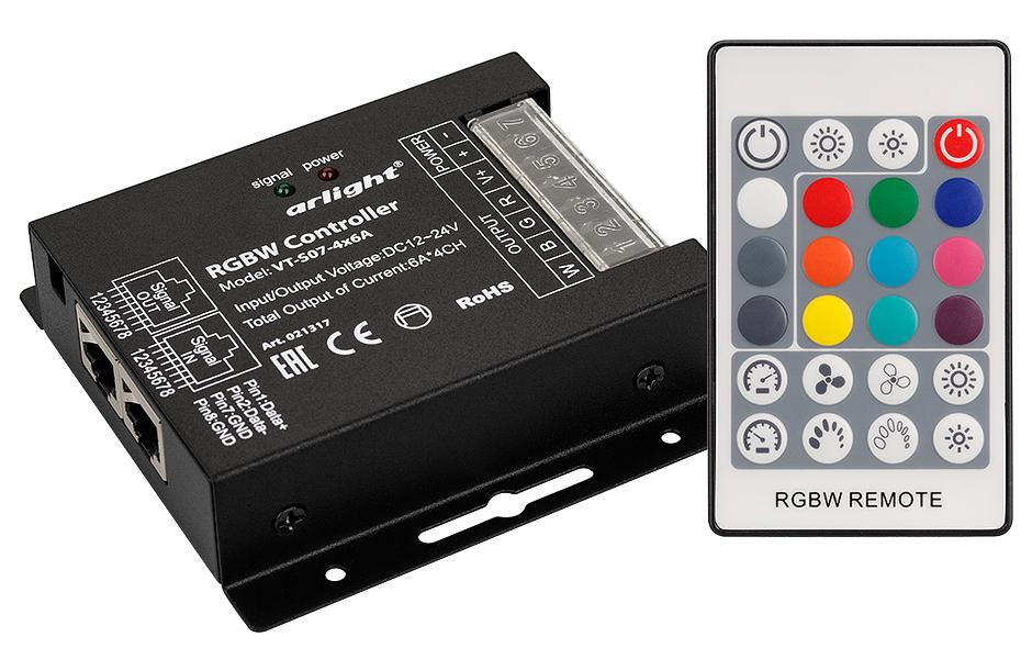 Arlight 021317 Контроллер VT-S07-4x6A (12-24V, ПДУ 24 кн, RF) Arlight 021317 Контроллер VT-S07-4x6A (12-24V, ПДУ 24 кн, RF)