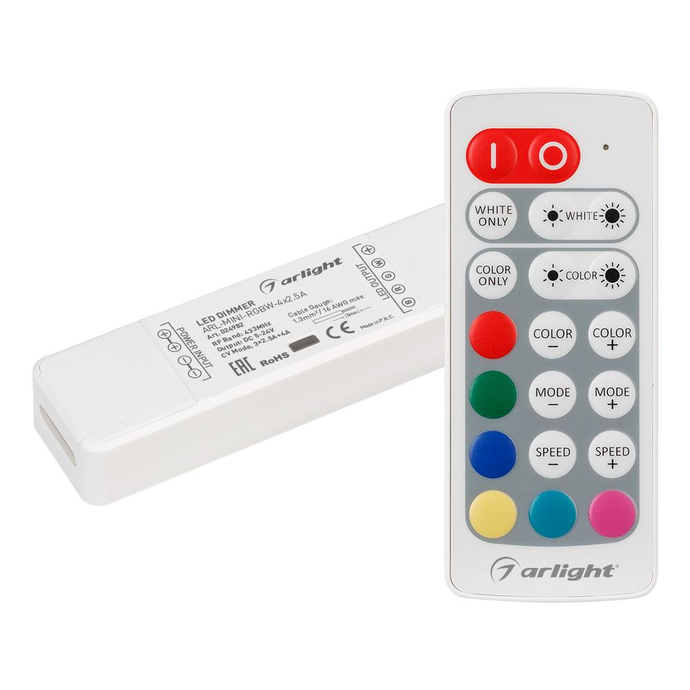 Arlight 024982 Контроллер ARL-MINI-RGBW-4x2.5A (5-24V, RF ПДУ 20кн) Arlight 024982 Контроллер ARL-MINI-RGBW-4x2.5A (5-24V, RF ПДУ 20кн)