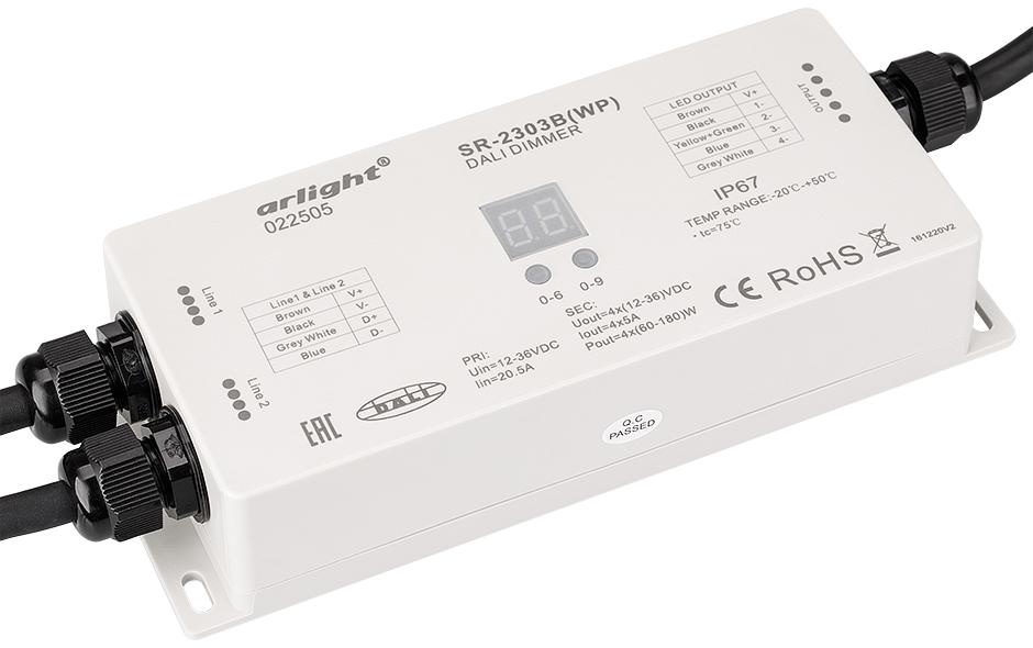 Arlight 022505 Диммер DALI SR-2303BWP (12-36V, 240-720W, 4 адреса, IP67) Arlight 022505 Диммер DALI SR-2303BWP (12-36V, 240-720W, 4 адреса, IP67)