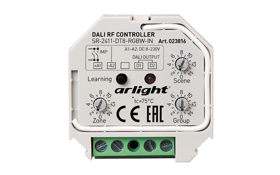 Arlight 023816 Конвертер SR-2411-DT8-RGBW-IN (DALI, RF, PUSH) Arlight 023816 Конвертер SR-2411-DT8-RGBW-IN (DALI, RF, PUSH)