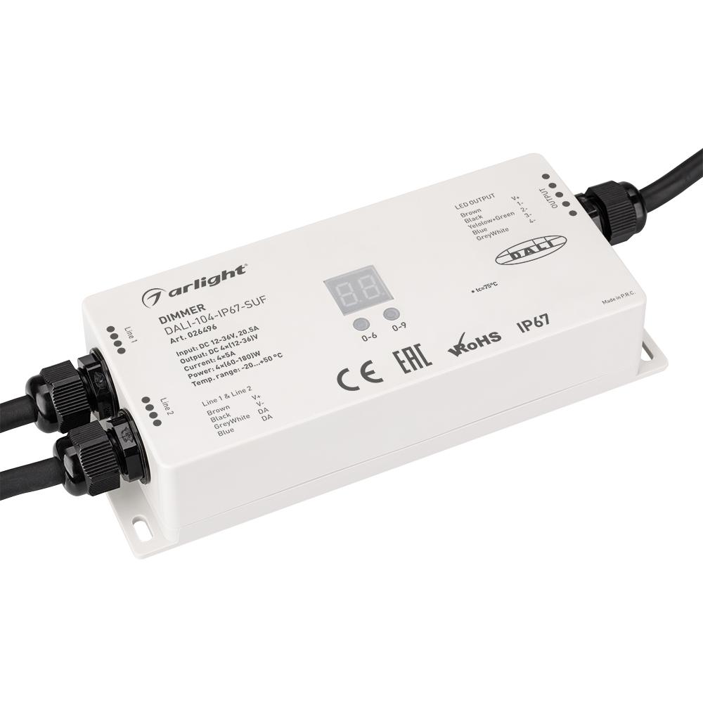 Arlight 026496 INTELLIGENT ARLIGHT Диммер DALI-104-IP67-SUF (12-36V, 4x5A) Arlight 026496 INTELLIGENT ARLIGHT Диммер DALI-104-IP67-SUF (12-36V, 4x5A)