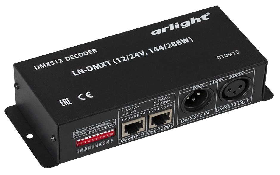 Arlight 010915 Декодер LN-DMXT (12/24V, 144/288W) Arlight 010915 Декодер LN-DMXT (12/24V, 144/288W)