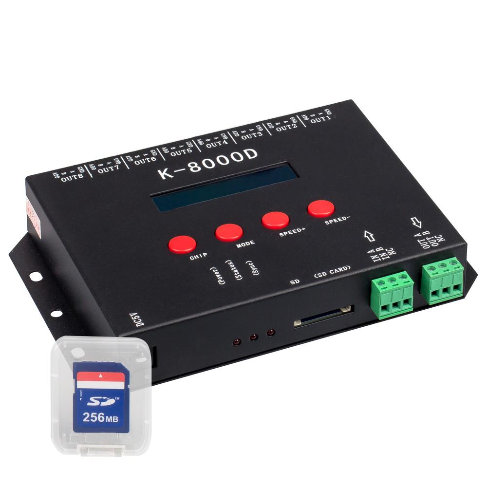 Arlight 018587 Контроллер DMX K-8000D (5V, SD-card, 8x512)