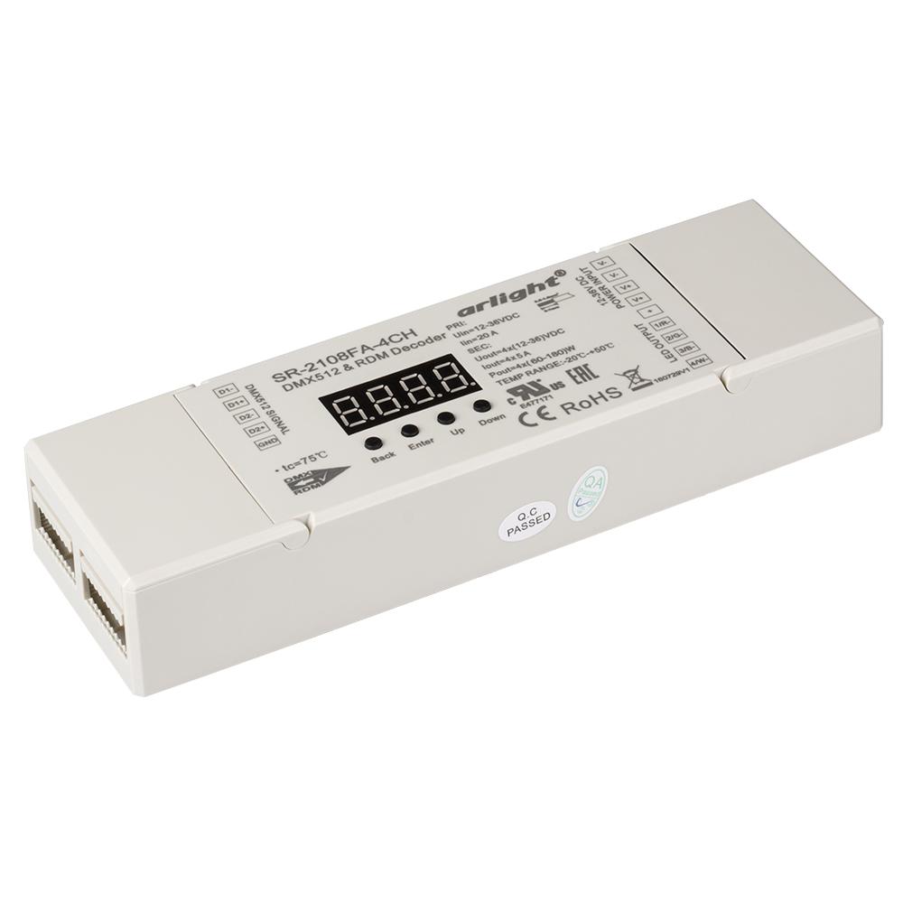Arlight 021846 Декодер DMX SR-2108FA-4CH (12-36V, 240-720W, 4CH) Arlight 021846 Декодер DMX SR-2108FA-4CH (12-36V, 240-720W, 4CH)