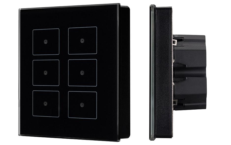 Arlight 023038 Панель Sens SR-KN0611-IN Black (KNX, DIM)