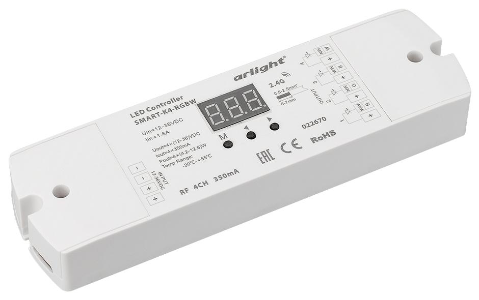 Arlight 022670 Контроллер тока SMART-K4-RGBW (12-36V, 4x350mA) Arlight 022670 Контроллер тока SMART-K4-RGBW (12-36V, 4x350mA)