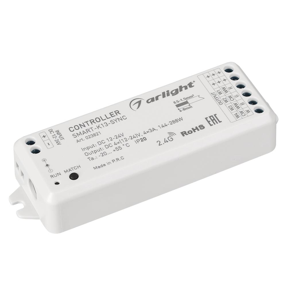 Arlight 023821 Контроллер SMART-K13-SYNC (12-24V, 4x3A, 2.4G) Arlight 023821 Контроллер SMART-K13-SYNC (12-24V, 4x3A, 2.4G)