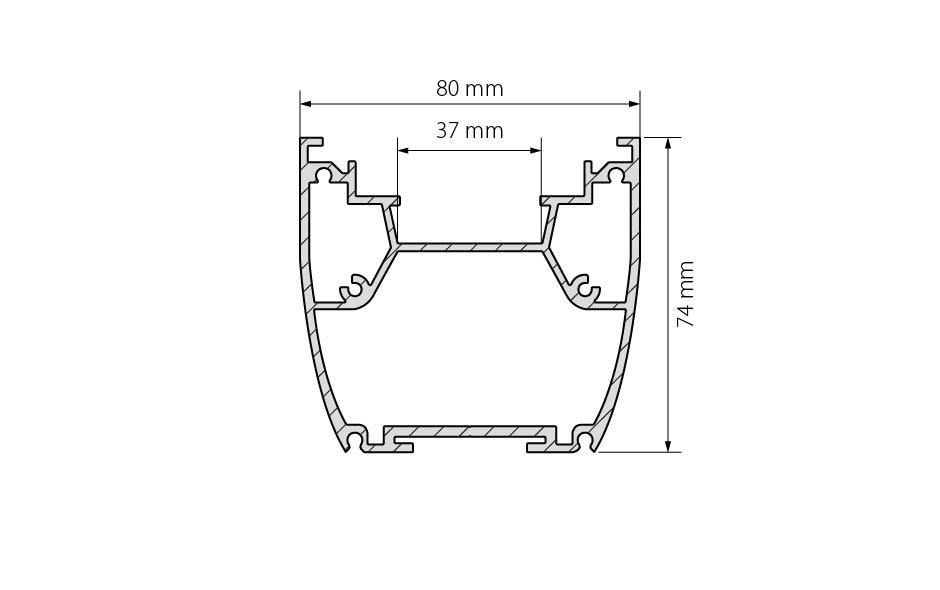 Arlight 022986 Профиль SL80-1500 Анод